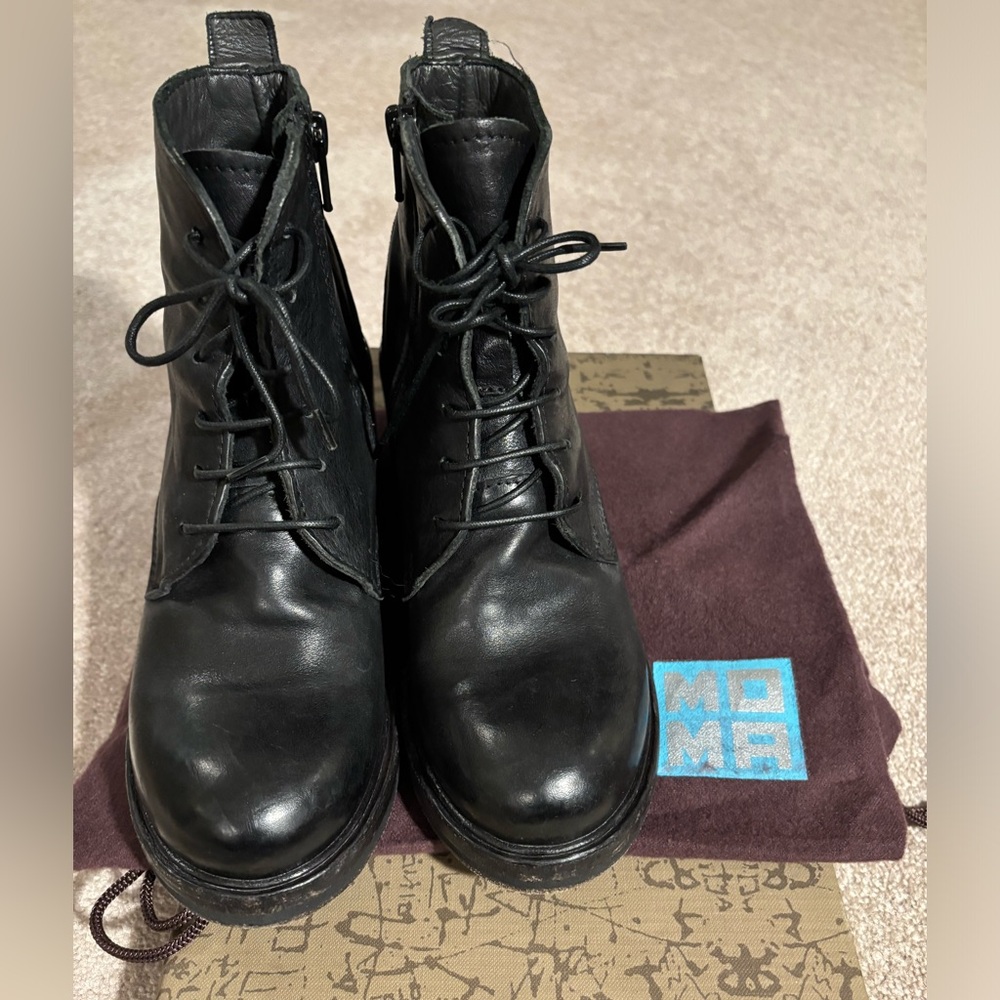 MOMA CUSNA NERO lace up ankle boot